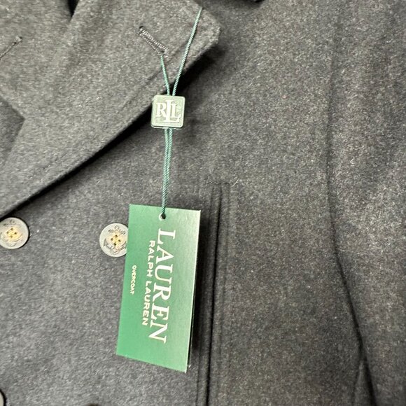 Ralph Lauren Luke Peacoat Size 36 Reg Gray Wool Blend Lined Classic - Picture 3 of 13
